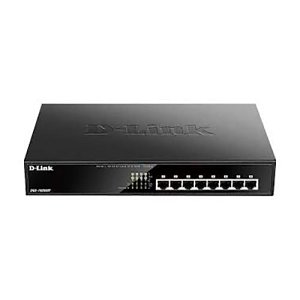 D-Link DGS-1008MP 8-Ports Gigabit Unmanaged Switch with 8-PoE Ports, Rack Mount