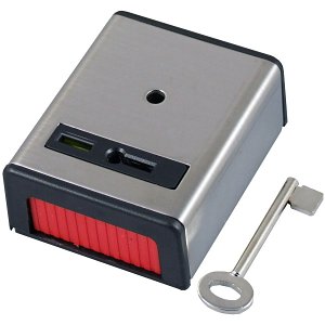 CQR PASP1 Single Push Panic Button with Resettable Key, Grade 1, Stainless Steel