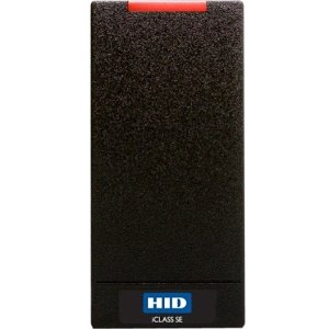 HID 900NWNTEK00324 iCLASS SE R10 Smart Card Reader, Low Frequency Off, High Frequency Standard, Sio, Seos, Mifare Custom, Wiegand, Terminal, High Frequency MIGR Profile EVP00000, Black/Silver