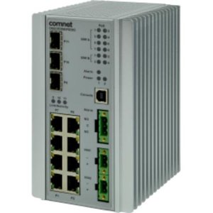 ComNet CNGE3FE8MS Environmentally Hardened Managed Layer, 2+ Ethernet Switch 3 SFP + 8 Electrical Ports with Optional 30 or 60 Watt PoE