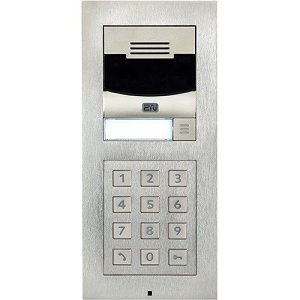 2N IP Verso 1-Button Intercom with Touch Screen, Silver