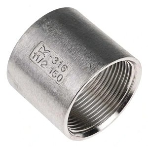 RS PRO 499-3142 Stainless Steel Pipe Fitting Socket, Female G 1-1/2" x Female G 1-1/2"