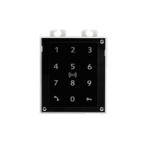 2N RFID Reader with Touch Keypad for IP/LTE Verso and Access Unit 2.0,Supports 125kHz/Secured 13.56MHz Cards and NFC, Black
