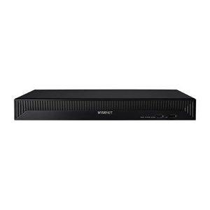 Hanwha QRN-1630S Wisenet Q Series, 8MP 16-Channel 128Mbps NVR with 16 PoE Ports and 2TB HDD, Black