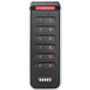 HID 20KNKS-00-000000 Signo 20K Mullion Contactless Smartcard Keypad Reader, 125 kHz, 13.56 MHz & 2.4 GHz, OSDP/Wiegand, Mobile Ready, Pigtail, Standard Profile, Standard Configuration, Black/Silver