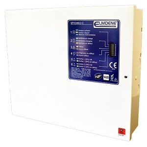 Elmdene STV2402-C 24V DC, 27.6V, 2A to Load and 0.3A Battery Charging, EN54 Fit up to 2 x 7AH Batteries, C-Box, 275h x 330w x 80d
