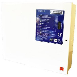 Elmdene STV2405-C 24V DC, 27.6V, 5 A to Load and 0.8A Battery Charging, EN54 Fit up to 2 x 7AH Batteries, C-Box, 275h x 330w x 80d