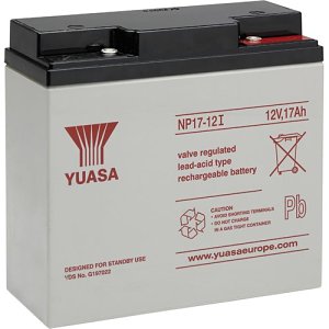 Yuasa NP17-12IFR Industrial NP Series, 12V 17Ah Valve Regulated Lead Acid Battery, Flame Retardant, 20-Hr Rate Capacity, General Purpose
