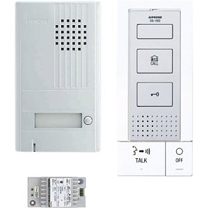 Aiphone DBS-1AP Integral 2-Wire Hands-Free Audio Door Entry Kit, Expandable to 4 Additional Stations
