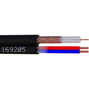 Elbac 169205-R1 Video Coaxial Cable, With Reel, KX6, 2 x 0.75mm, 150m