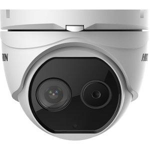 Hikvision DS-2TD1217-3-V1 Turret Series 2MP IR Thermal Bi-Spectrum IP Turret Camera, 3.1mm Lens White