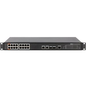 Dahua PFS4218-16ET-240 Desktop , 16-Port Managed 2-Layer PoE Switch, 16 Ч RJ45 10-100M, 240W