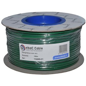 Elbac 110205-C1 Coaxial Video Cable KX6A, 100M, Green