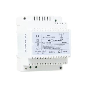 Comelit PAC 1212-B Power Supply for Video Door Entry Systems, 230VAC, 20VDC, 14VA, PTC Internal Protection