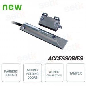 Eaton Series 450, Floor Mounting Magnetic Contact for Garage Doors, IP65, EN50131-2-6 Certified, Grade 2, 1.2m Cable, Aluminium