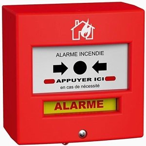 Neutronic 4710R1C Manual Call Point for Alarm Equipment, 1 or 2 Contacts, 250 V AC 3 A, Red