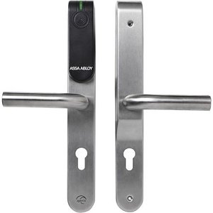 Abloy 5003-197A14112 Aperio E100 Handle with RFID reader, Center Distance 70-7mm, for Door 40-49mm, Shape L