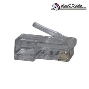 Elbac 940504-K05 RJ45 UTP CAT6 Through Cable Connector, 50-Pack