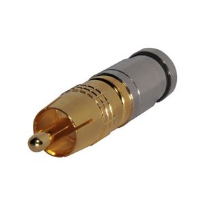 Elbac 957205-S0 RCA Male Compression Connector KX6, 25-Pack