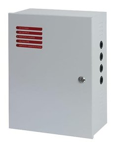 Sewosy AD2410R Switching Mode Power Supply 24V DC 10A with Output Relay, Space for 2 Batteries 18Ah