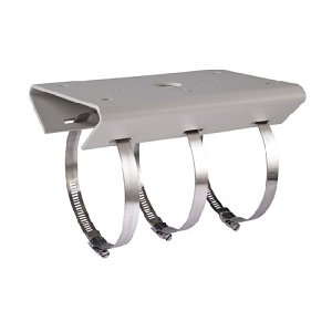 Hikvision DS-1275ZJ-HWB Vertical Pole Mounting Bracket, Outdoo Use, Galvanized Steel, White