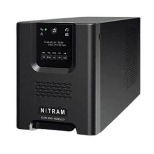 Nitram 1000ELCD Elite Pro Series Network UPS 1000VA 900W, with 2x 12V, 12ah Batteries and LCD Screen