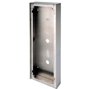 Aiphone GT-104HBI GT Series 4-Module Hooded Surface Mount Box for 1x4 Layout, Stainless Steel
