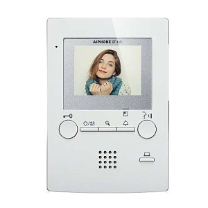 Aiphone GT-1M3 GT Series Hands-Free Narrow Width Video Tenant Station, 3.5" (9cm) Display, White