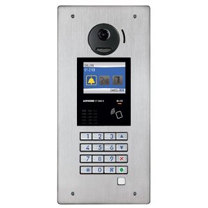 Aiphone GTDMBN GT Series One-Piece NFC Flush Mount Entrance Door Station, without Magnetic Loop, Stainless Steel