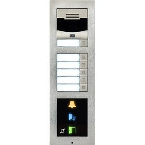 2N K-915001VP-6B IP Verso Series, 6-Button Intercom Kit Door Station Module with Touchscreen, Silver