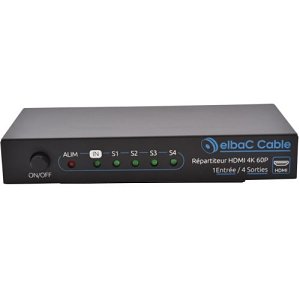 Elbac S24104-B0 HDMI Multi-Output Device, 4 Devices, Up to 20m