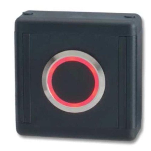 Elmdene AMS-EBIR5-RG Contactless Exit Button, Black, Infrared Sensor, Surface Mount, Red and Green LED