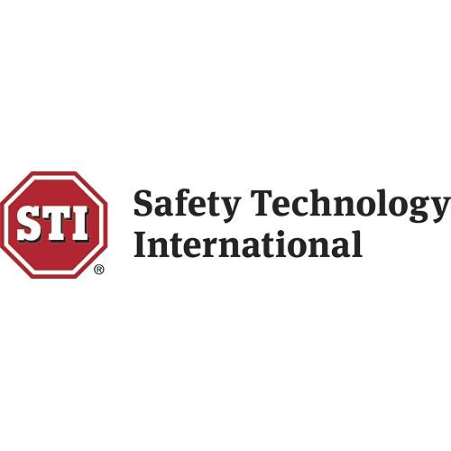 STI STI-6931-CL Arrêtoir de point d'appel, Montage en saillie, Etiquette personnalisée, Rouge