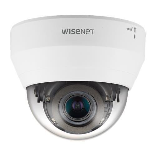 Hanwha QND-7082R Wisenet Q Series, WDR 4MP 3.2-10mm Motorized Varifocal Lens, IR 20M IP Dome Camera, White