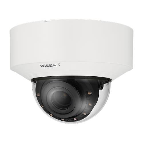 Hanwha XND-C6083RV Wisenet X Series, WDR IP66 2MP 2.8-12mm Motorized Varifocal Lens, IR 40M IP Dome Camera, White