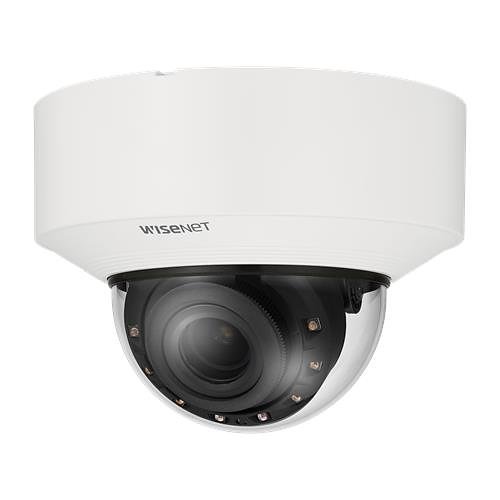 Hanwha XND-C9083RV Wisenet X Series, WDR IP52 4K 4.4-9.3mm Motorized Varifocal Lens, IR 40M IP Dome Camera, White