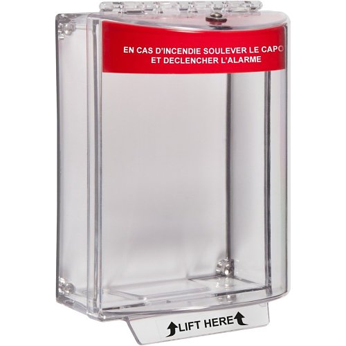 STI STI-13120FR Universal Stopper - Surface Mount with Sounder, ACTIVATE FIRE ALARM Label