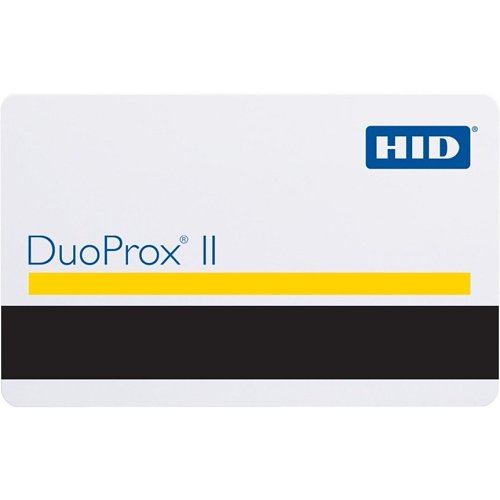 HID 1336LGGMN DuoProx II 1336 Printable Prox Card with Magnetic Stripe, Programmed, Glossy Front and Back, Matching Numbers, No Slot
