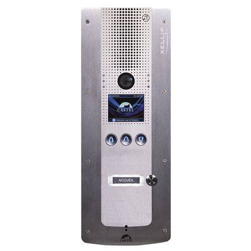 Castel 590.5000 Audio Video Door Entry System with Scrolling-names-Function and 1 call button, Full IP-SIP, Power Over Ethernet, Compliant with Disability Law