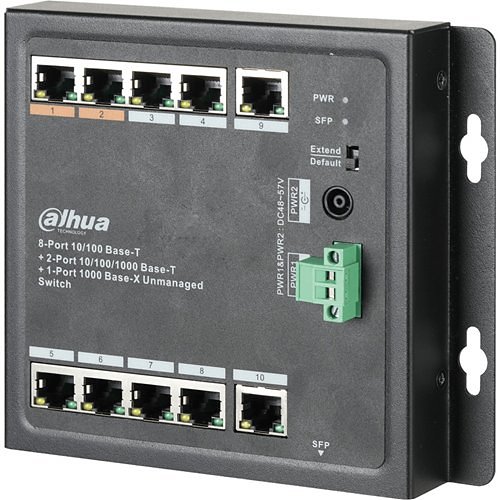 Dahua PFS3111-8ET-96-F 11-Port Unmanaged 2-Layer Switch, 8 x RJ45 10-100M, 96W