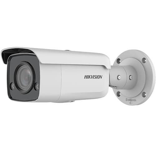 Hikvision DS-2CD2T87G2-L Pro Series ColorVu 4K IP67 IP Bullet Camera, 2.8mm Fixed Lens, White