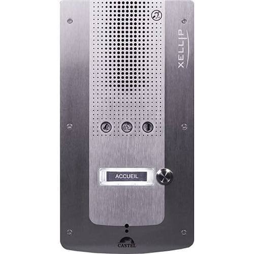 Castel 590.0000 Audio Door Entry System 1 Call Button, Power over Ethernet Disability compliant, Full IP-SIP, Stainless Steel