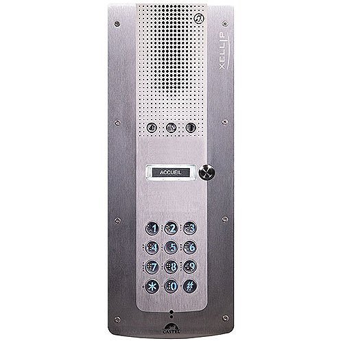 Castel XLESS AUDIO 1B CLAV Audio Door Station 1-Call Button with Keypad, Flush Mounting