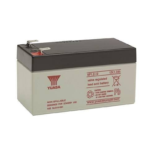 Yuasa NP1.2-12 Industrial NP Series, 12V 1.2Ah Valve Regulated Lead Acid Battery, 20-Hr Rate Capacity, General Purpose