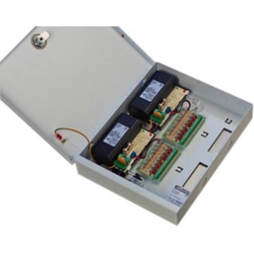 Elmdene VRS124000-8-T 12V DC, Switch Mode PSU 4A, 8 x Fused Outputs, Ideal for CCTV, T-Box 300h x 240w x 60d, Lockable Hinge Lid