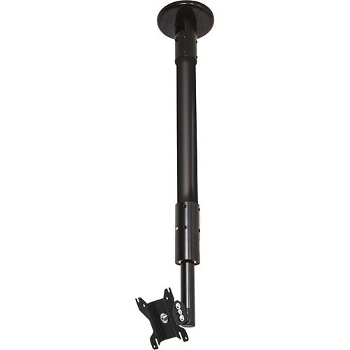 B-Tech BT7553-100-BB Flat Screen Ceiling Mount with Tilt and Swivel, Screen Rotation 360°, Load Capacity 23kg