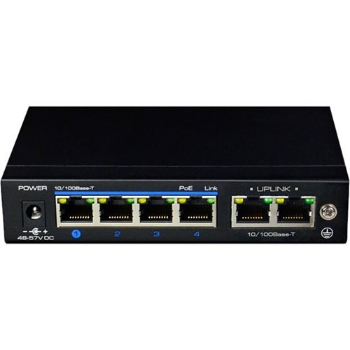 Elbac S40422-B0 POE Switch, 4 x 100mb, 60W, RJ45
