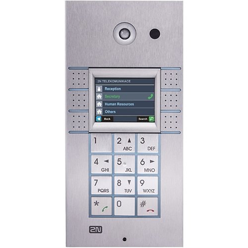 2N IP Vario Series, 6-Button Intercom Door Station Module with Keypad and Display, IP53, Silver