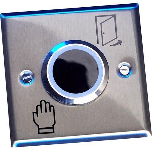 Elmdene AMS-EBIR3-RG Contactless Exit Button, Stainless Steel, Infrared Sensor, Surface Mount, Red and Green LED