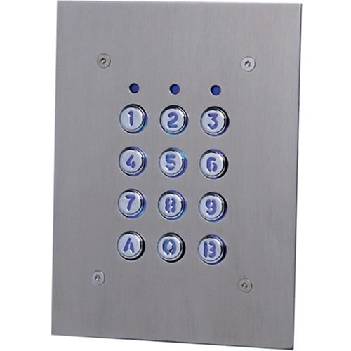 XPR EX6 A304 Standalone Keypad Brushed Steel Flush Mounting with Metal Keys